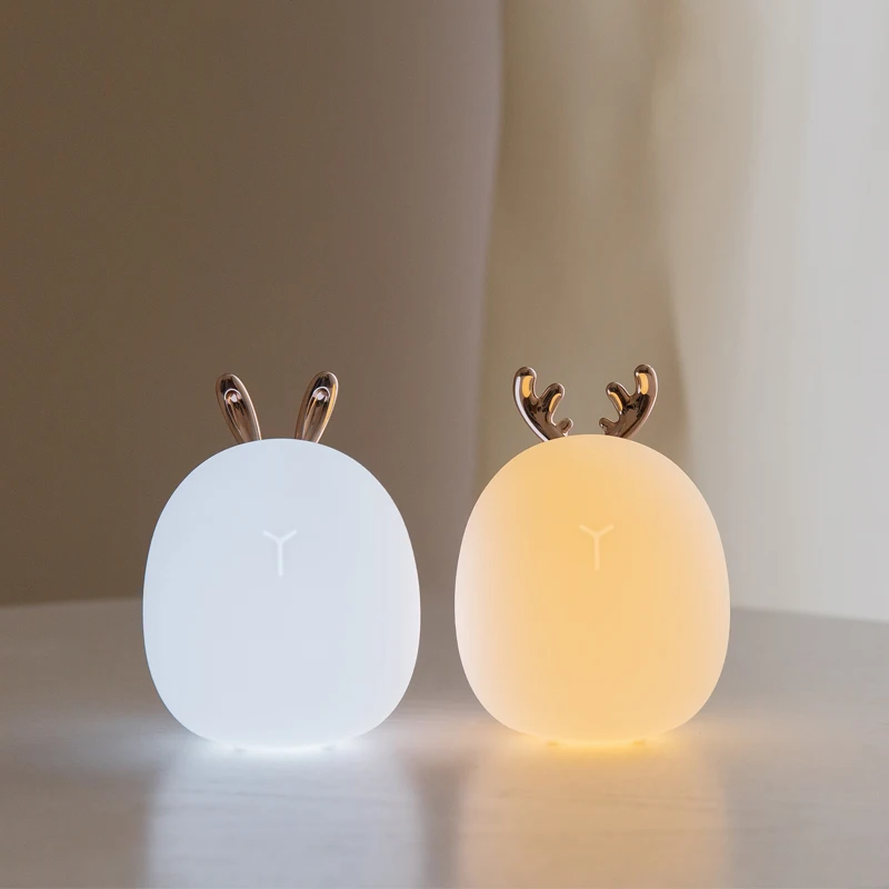 Floating Nightstand With Led Light - Светодиодный картонный олень кролик, силиконовый ночник,