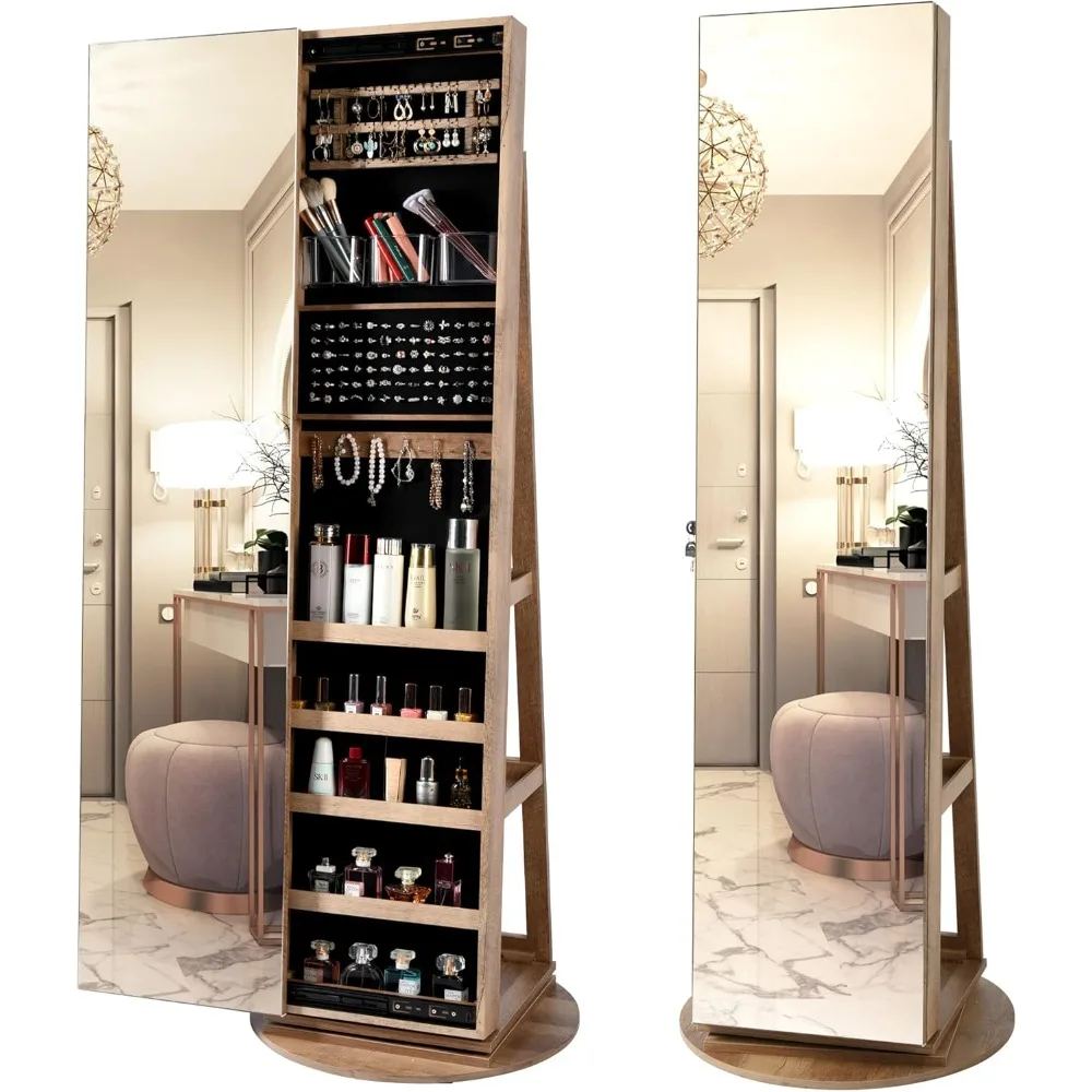 Full Length Mirror Jewelry Armoire - Большой органайзер для ювелирных изделий диаметром