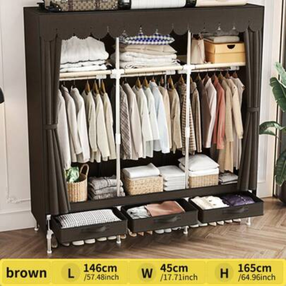 Wardrobe Closet Portable Fabric Cover - Портативный шкаф-органайзер для хранения вещей, 57,48