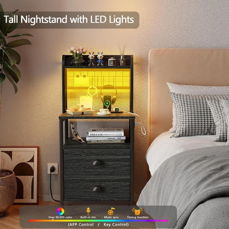 Прикроватная тумба высотой 40  – обзор и цена Solid Wood Nightstand 2 Drawers