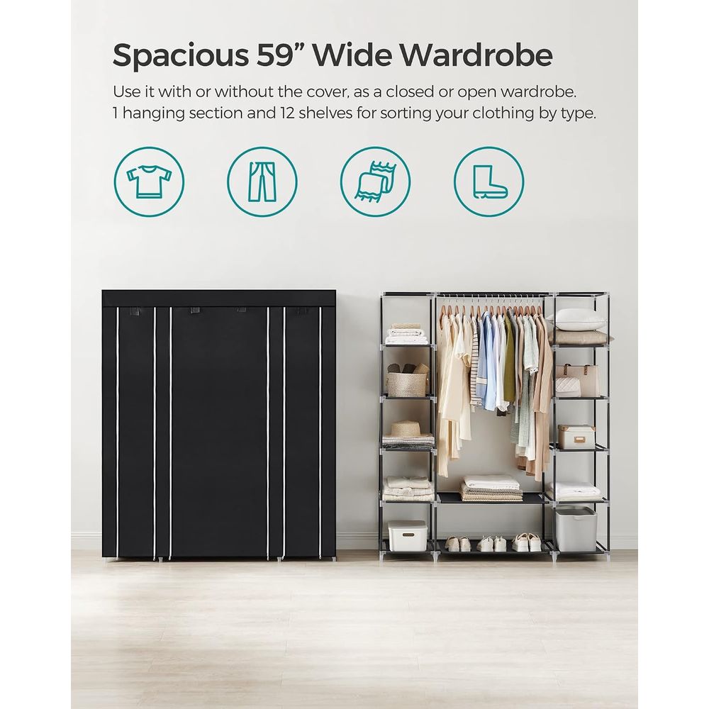 Портативный шкаф-гардероб, веш – обзор и цена Wardrobe Closet Portable Fabric Cover