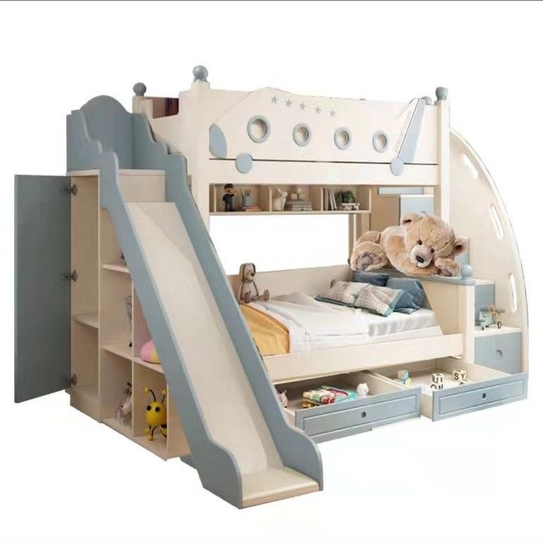 Высококачественная деревянная  – обзор и цена Bunk Bed With Stairs And Slide
