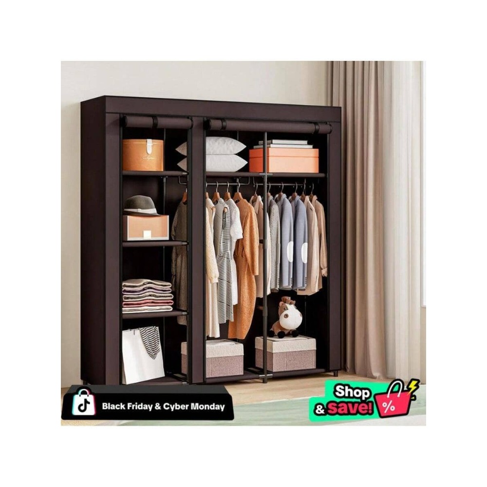 Портативный шкаф-органайзер дл – обзор и цена Wardrobe Closet Portable Fabric Cover