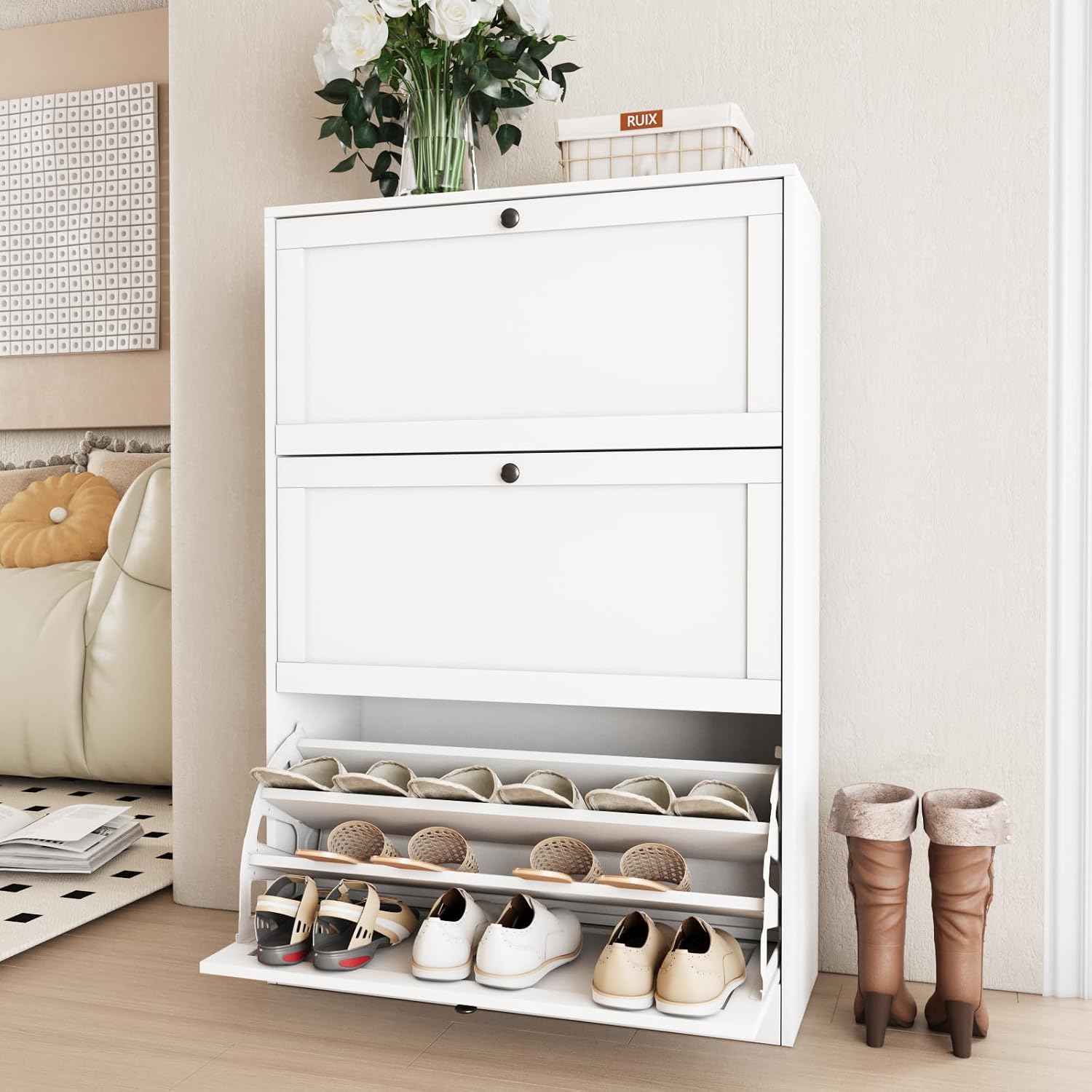Шкаф для хранения обуви, орган – обзор и цена Shoe Rack Cabinet Narrow Entryway