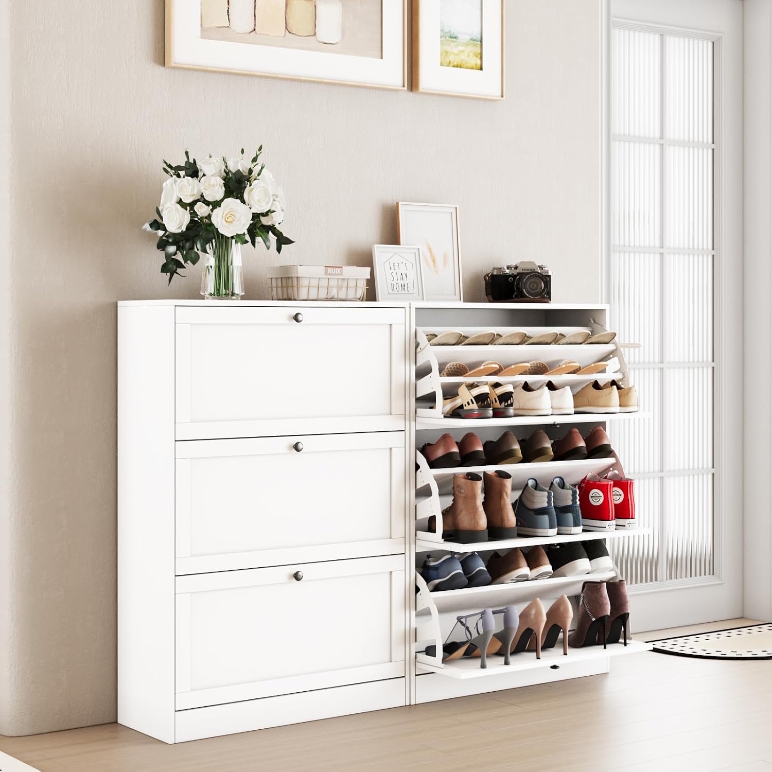 Шкаф для хранения обуви, орган – обзор и цена Shoe Rack Cabinet Narrow Entryway