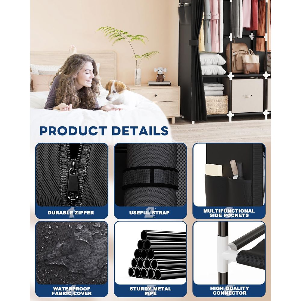 Органайзер для одежды с 4 штан – обзор и цена Wardrobe Closet Portable Fabric Cover