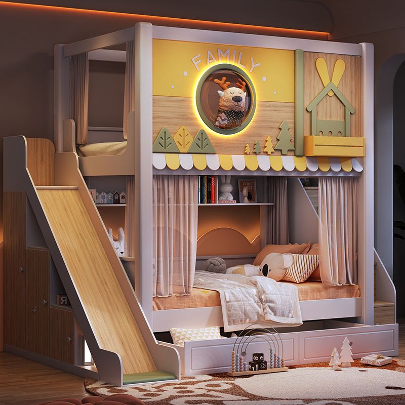 Современная двухъярусная крова – обзор и цена Bunk Bed With Stairs And Slide