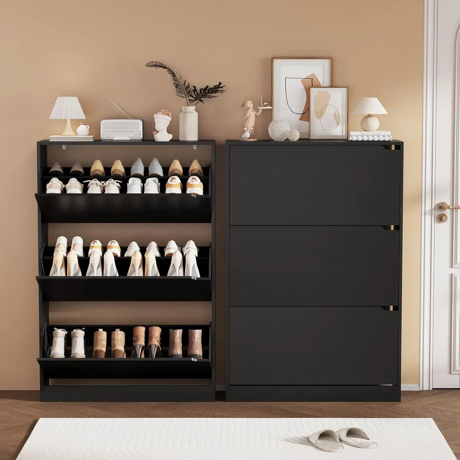 Тумба для хранения обуви, дере – обзор и цена Shoe Rack Cabinet Narrow Entryway