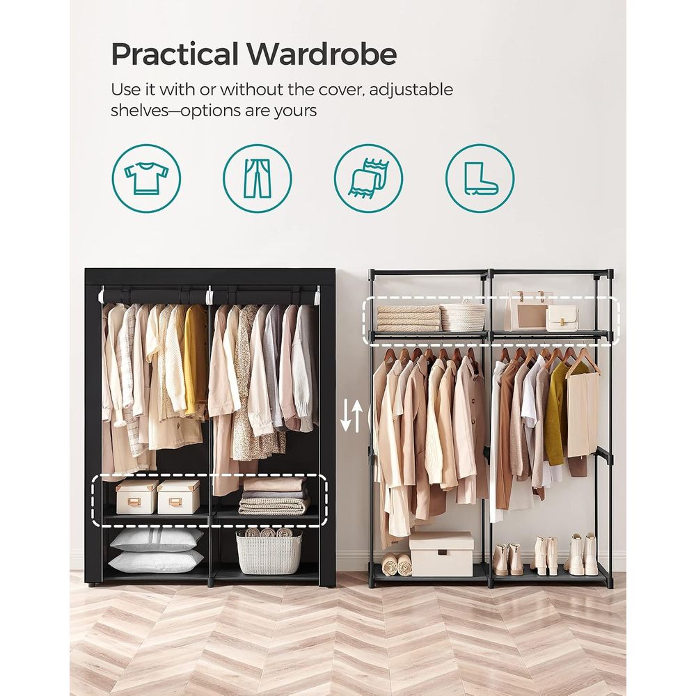 Портативный шкаф-гардероб, веш – обзор и цена Wardrobe Closet Portable Fabric Cover