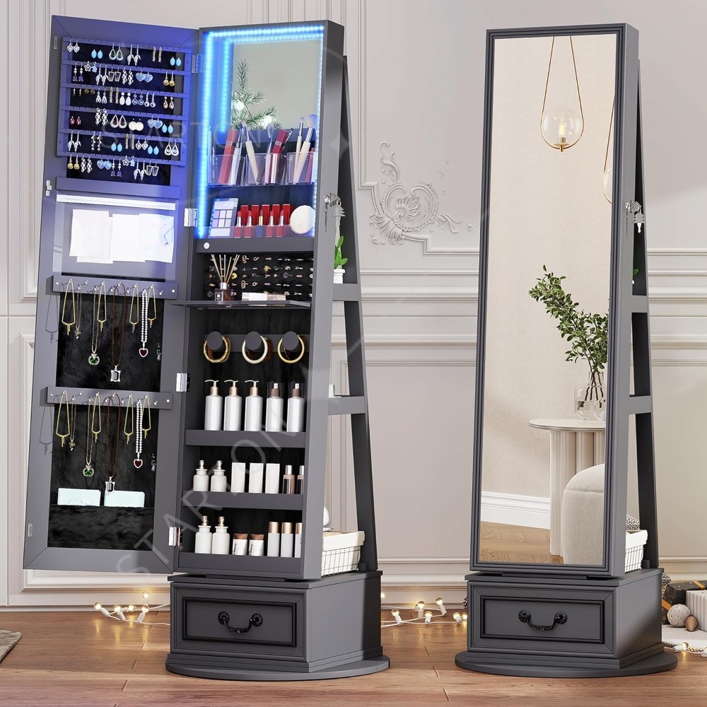 Зеркальный шкаф для ювелирных  – обзор и цена Full Length Mirror Jewelry Armoire